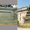 Referencia a Pierre Louis Moreau de Maupertuis en el monumento a Federico II (Berlín, Alemania)