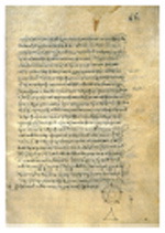 Página de los Elementos de un manuscrito griego del s. XI    (Biblioteca de El Escorial)