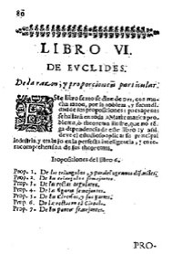Euclides Nuevo Antiguo, portada Libro VI de la “Geometría   especulativa”