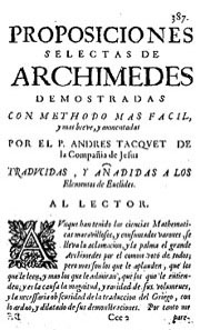 Kresa, Elementos, portada del apéndice con teoremas de Arquímedes
