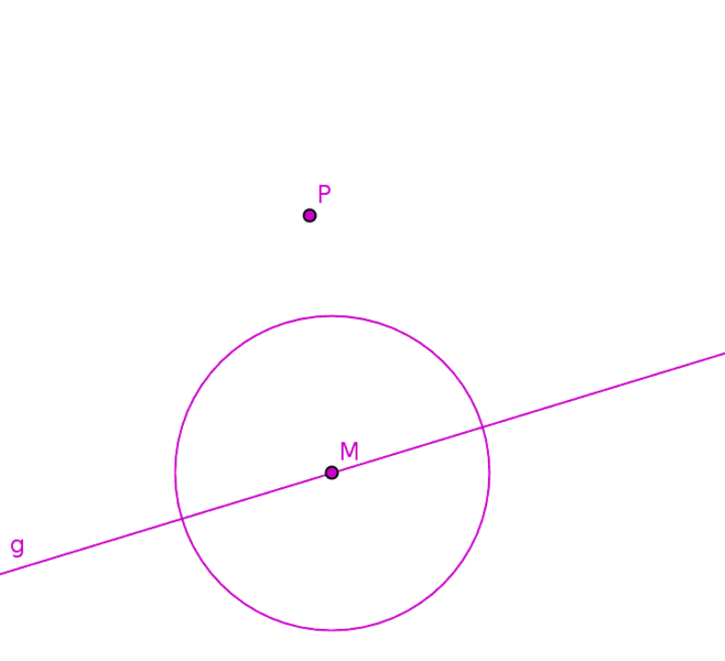 Ejemplo de construcción de una paralela (con regla y compás) http://commons.wikimedia.org/wiki/File:Steiner_construction_of_a_parallel_to_a_diameter.gif